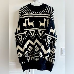 Amazing monochrome maternity winter sweater